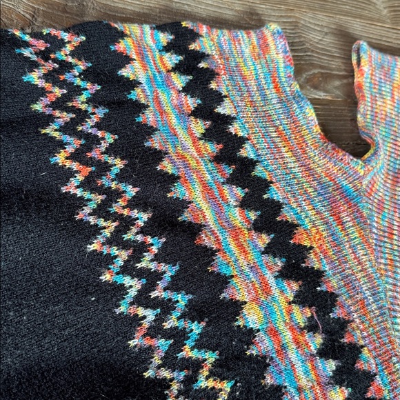 Cuddle Knits vintage 70’s Multicolor Patterned Women's Sweater M/L - Picture 6 of 11